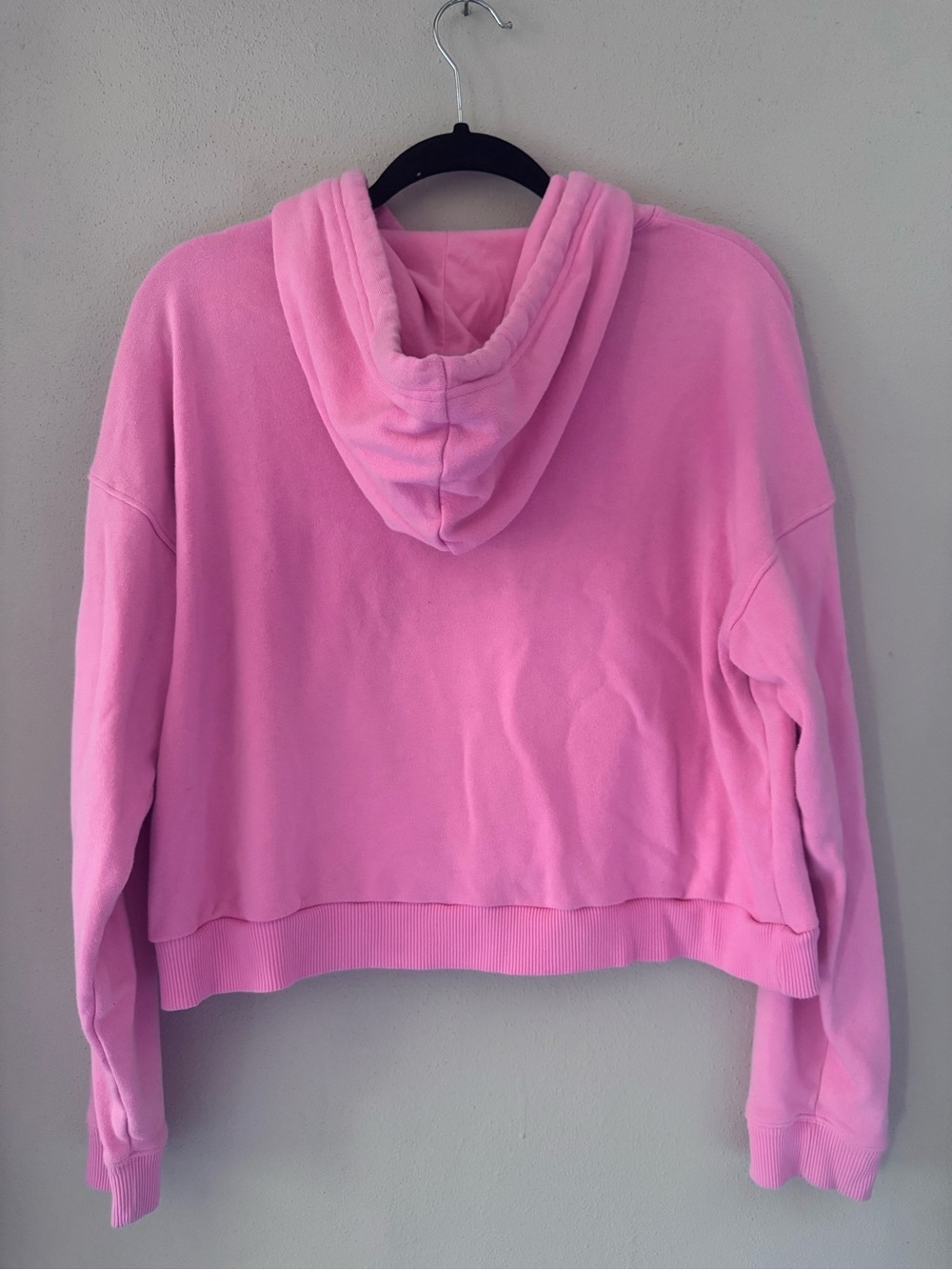 American Eagle Size L Women's Coral/Pink Cropped Hoodie - Picture 3 of 9